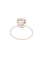 Natalie Marie 14kt White Gold Precious Rutilated Quartz Ring -