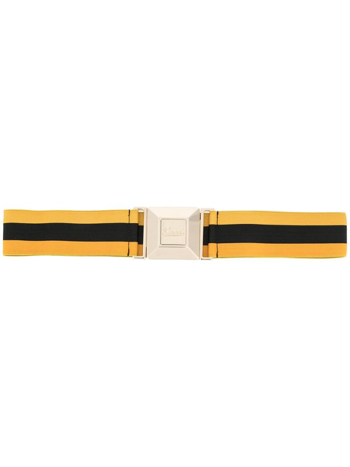 Gucci Square Buckle Waist Belt - Yellow & Orange