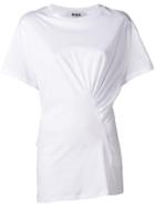 Msgm Ruched Detail T-shirt - White