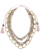 Night Market Tassel & Chain Necklace - Metallic