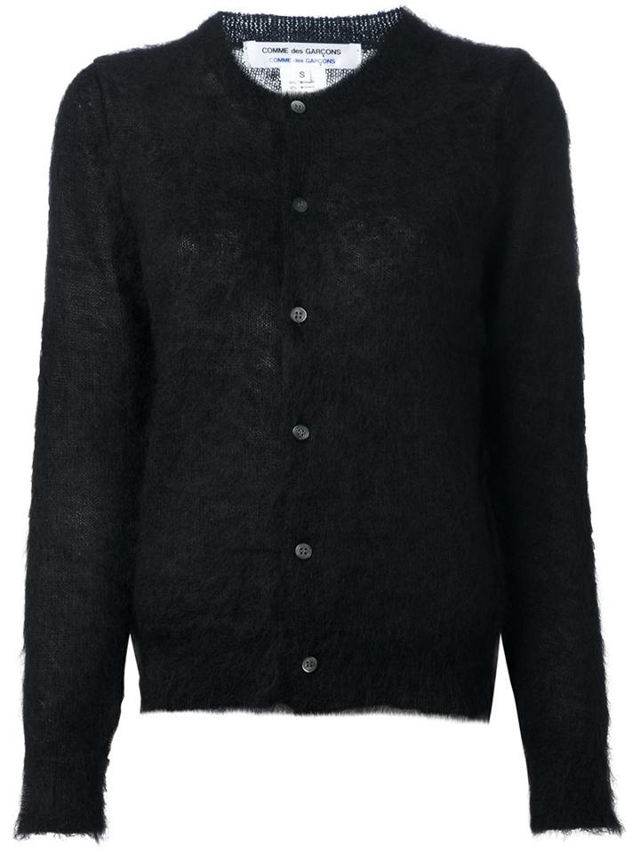 Comme Des Garçons Comme Des Garçons Button Down Cardigan, Women's, Size: Large, Black, Nylon/mohair
