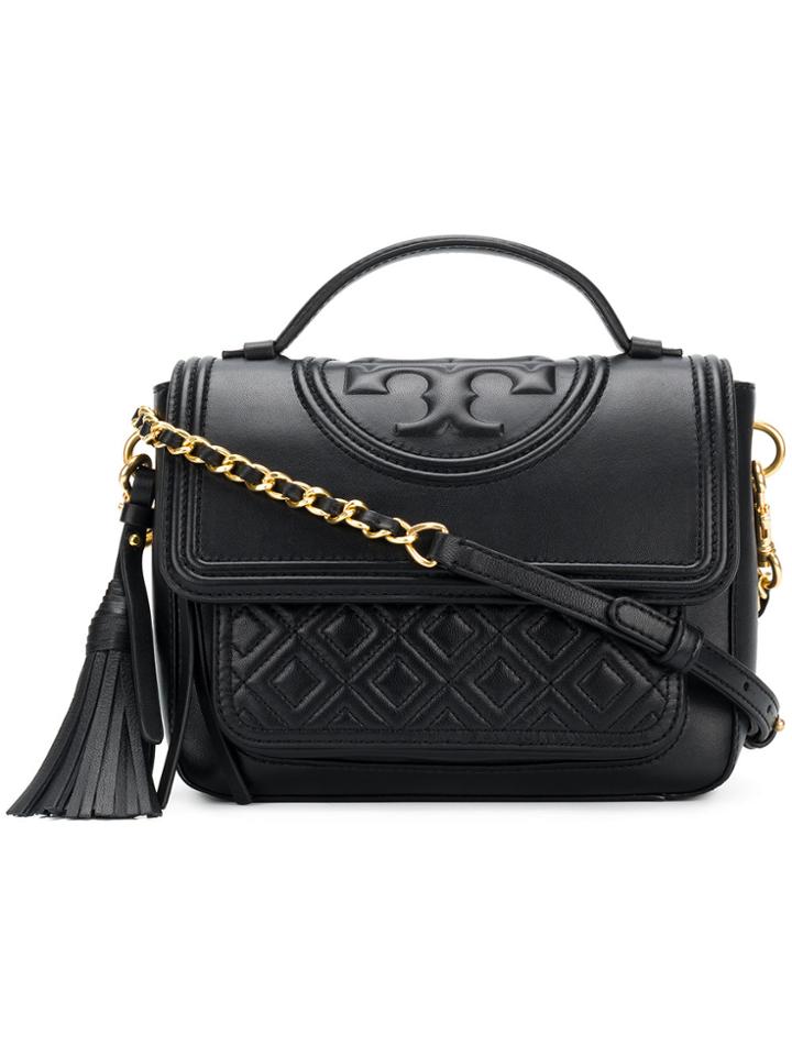 Tory Burch Fleming Satchel Bag - Black