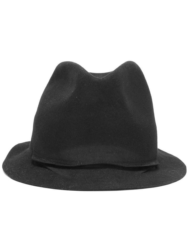 Reinhard Plank 'origami' Hat, Adult Unisex, Size: Xl, Black, Rabbit Fur Felt