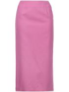 Le Ciel Bleu - Relaxed Pencil Skirt - Women - Wool - 34, Pink/purple, Wool