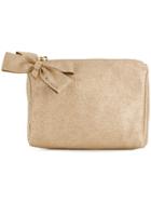 L'autre Chose Bow Embellished Makeup Bag - Metallic