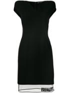Versace Equality V-neck Fitted Dress - Black