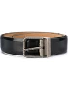 Dolce & Gabbana Classic Belt, Men's, Size: 90, Blue, Calf Leather