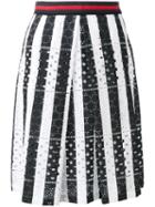 Isabelle Blanche - Laser Cut Midi Skirt - Women - Cotton - S, White, Cotton