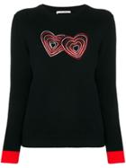 Chinti & Parker Heart Intarsia Jumper - Black