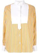 Sacai Striped Bib Shirt - Yellow