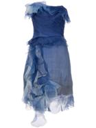 Marchesa Off-the-shoulder Dress - Blue