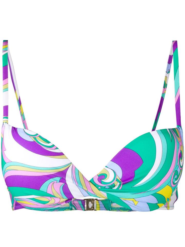 Emilio Pucci Padded Bikini Top - Green