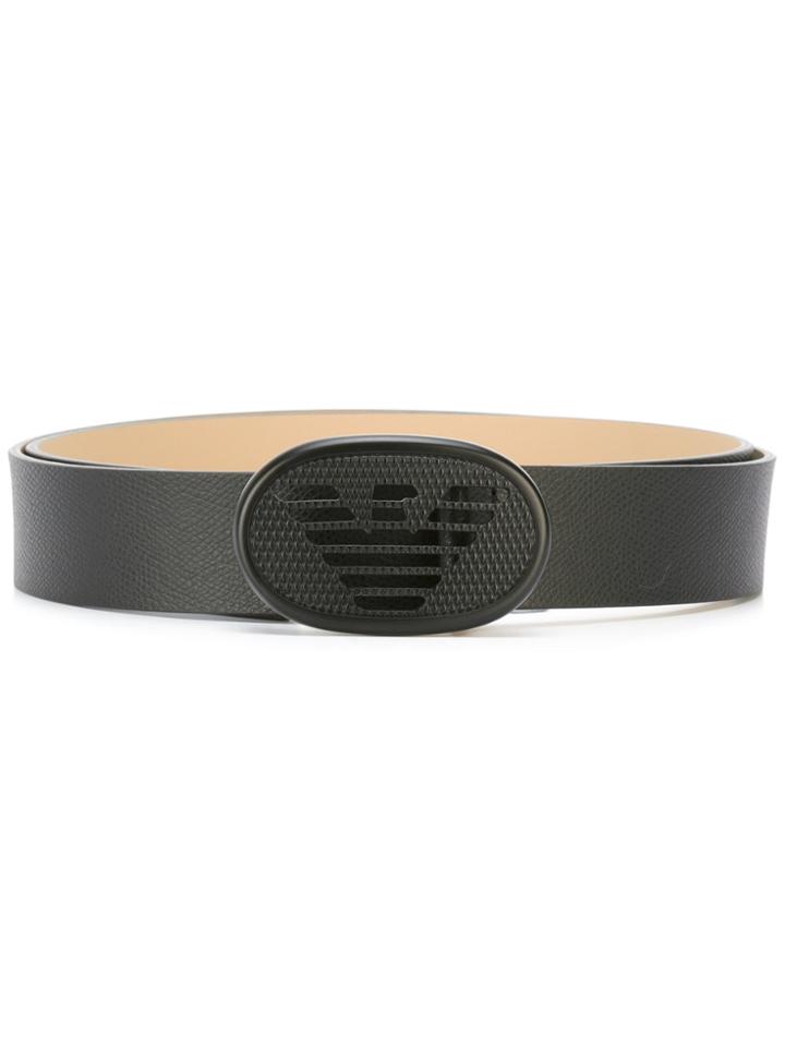 Emporio Armani Logo Plaque Belt - Black