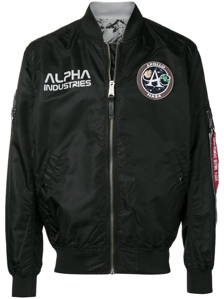 Alpha Industries Ma-1 Moon Landing Bomber Jacket - Black