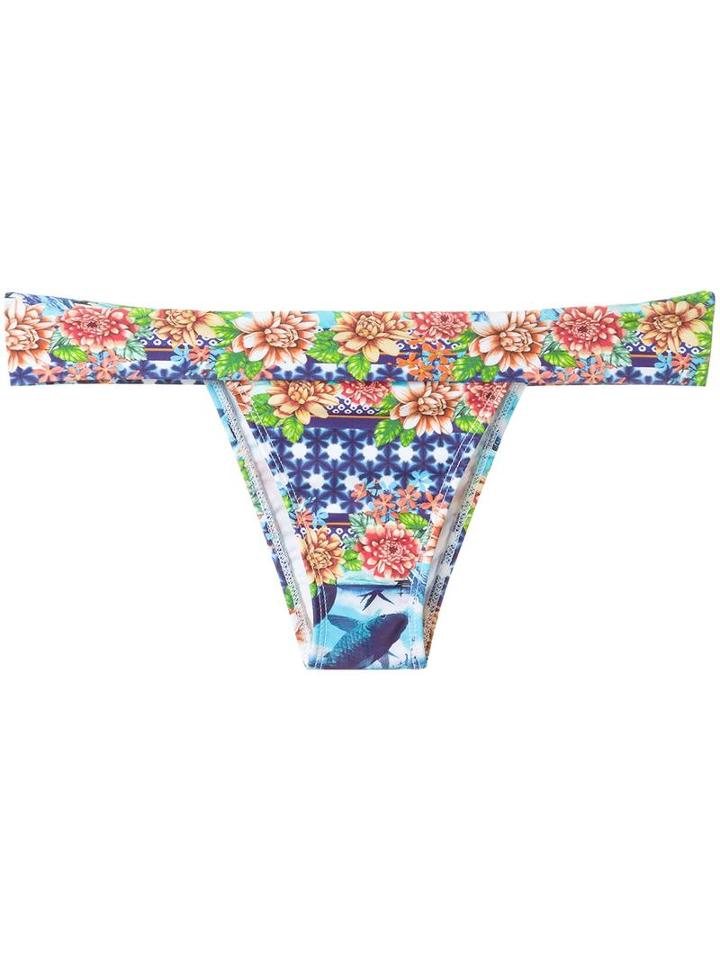 Blue Man Printed Bikini Bottoms, Women's, Size: P, Lyocell
