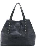 Jimmy Choo - Textured Tote Bag - Women - Leather - One Size, Blue, Leather