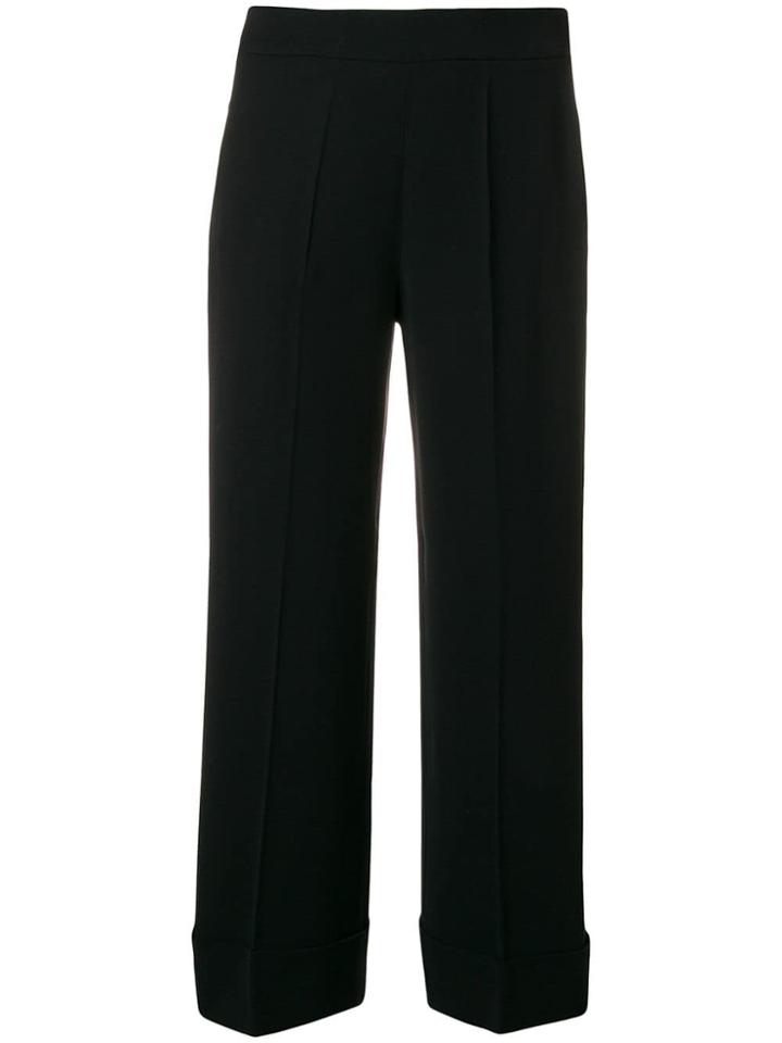 Incotex Straight Cropped Trousers - Black