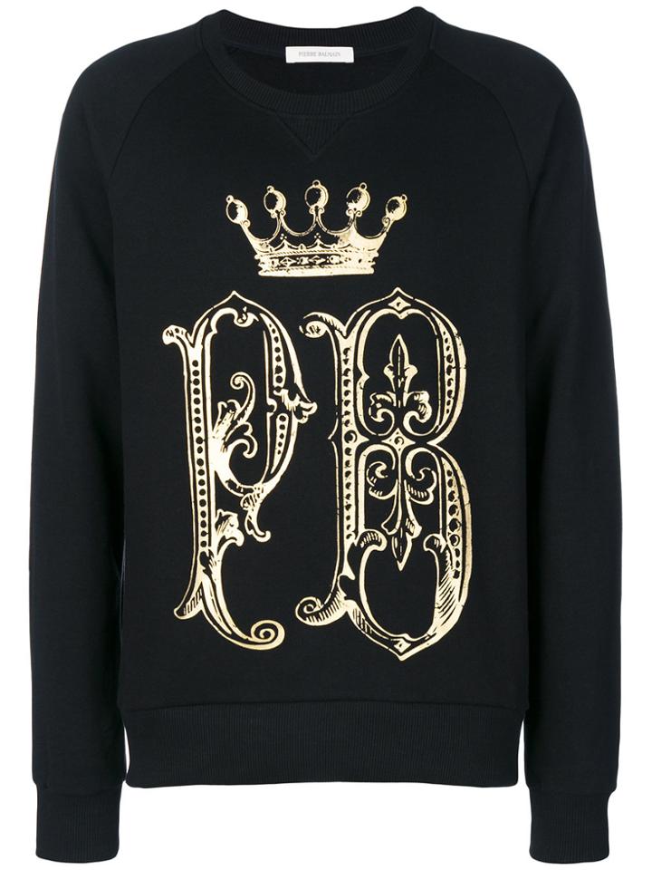 Pierre Balmain Logo Printed Sweater - Black