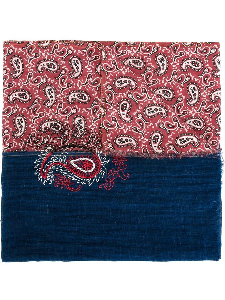 Al Duca D'aosta 1902 Reversible Paisley Print Scarf