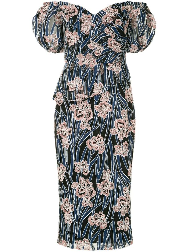 Rachel Gilbert Embroidered Floral Dress - Multicolour