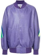 Facetasm Loose Fit Bomber Jacket - Pink & Purple