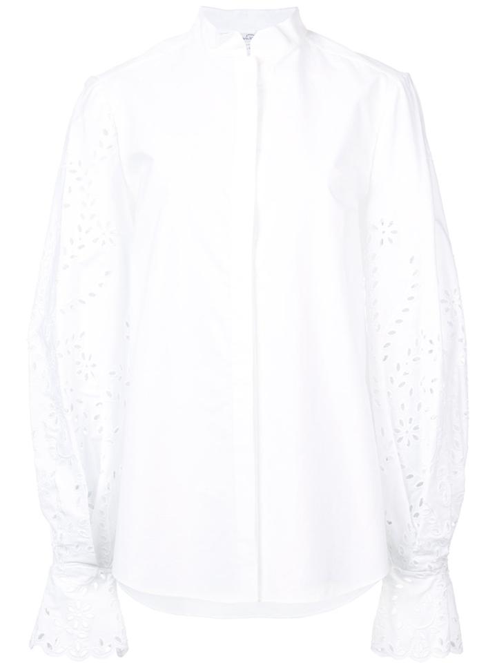 Oscar De La Renta Laser-cut Detail Shirt - White