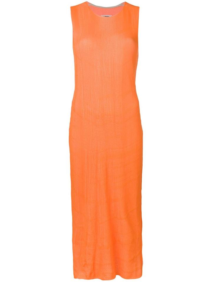 Mm6 Maison Margiela Ribbed Dress - Orange