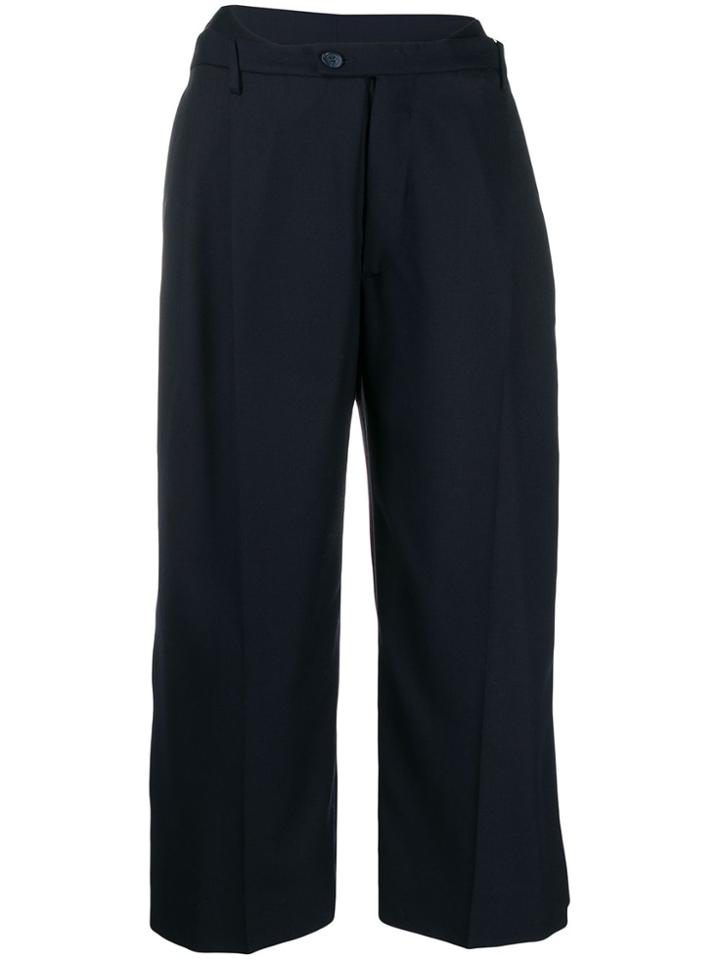 Maison Margiela Wide-leg Cropped Trousers - Blue