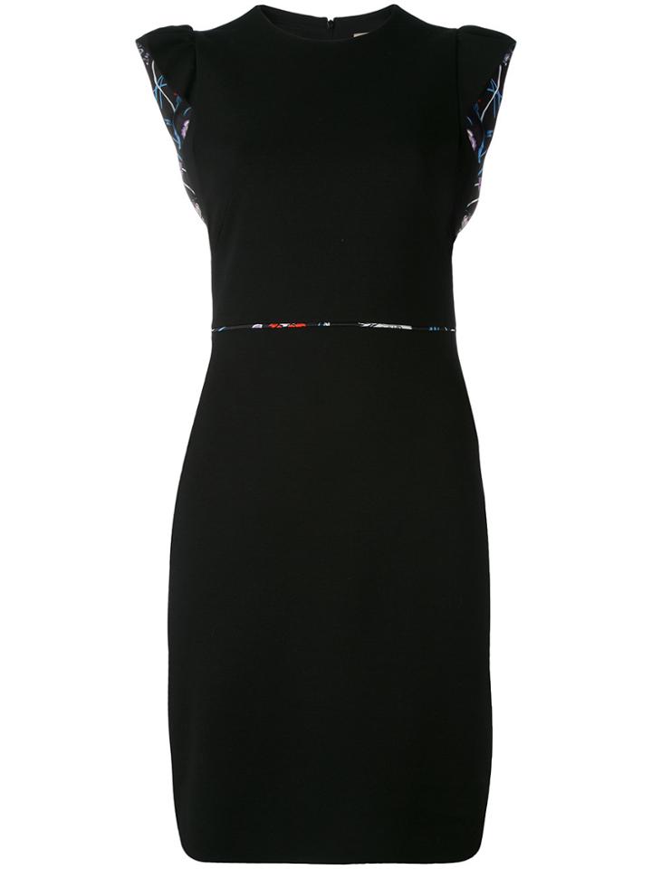 Emilio Pucci Ruffled Cap Sleeve Dress - Black