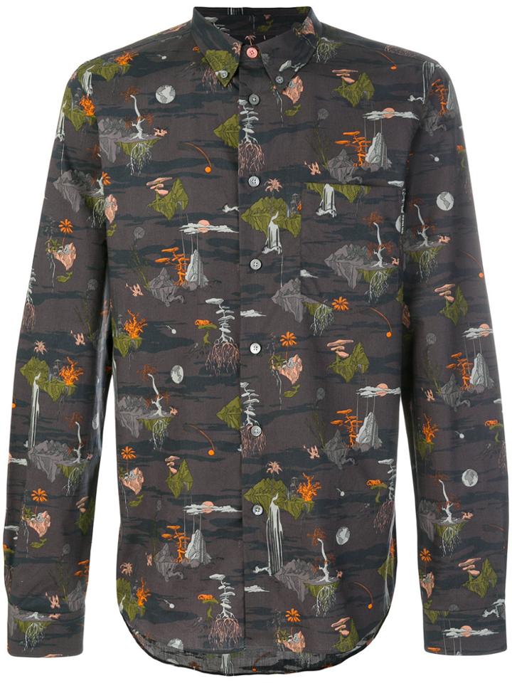 Ps By Paul Smith Embroidered Knitted Shirt - Grey