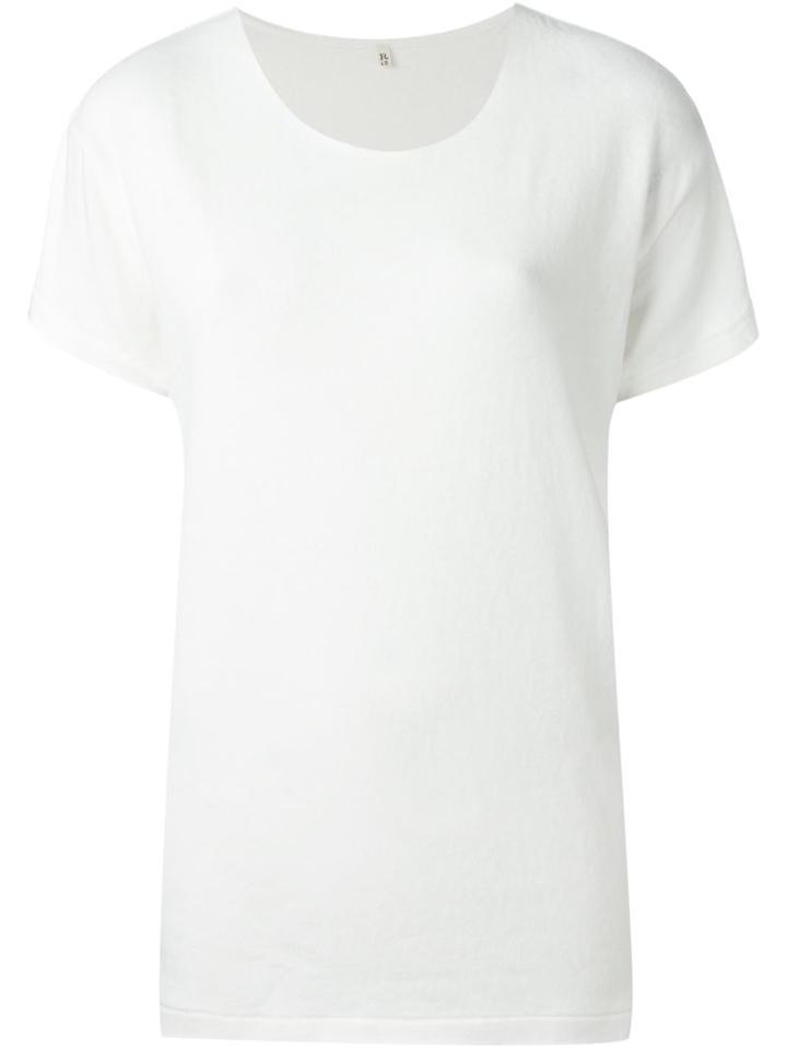 R13 Raw Edge T-shirt, Women's, Size: L, White, Cotton/polyurethane