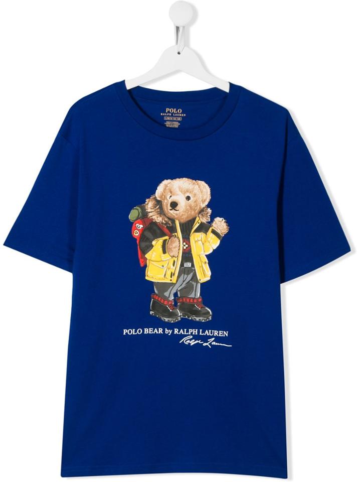Ralph Lauren Kids Teen Relaxed-fit Polo Bear T-shirt - Blue