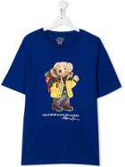 Ralph Lauren Kids Teen Relaxed-fit Polo Bear T-shirt - Blue