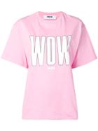Msgm Oversized 'wow' T-shirt - Pink
