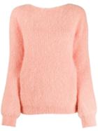Semicouture Knot-detail Jumper - Pink