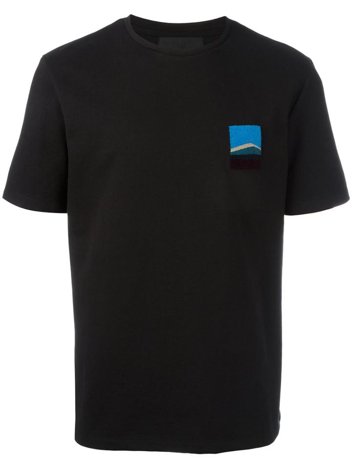 Plac Chest Patch T-shirt, Men's, Size: Large, Black, Cotton