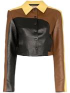 Matériel Colour-block Leather Jacket - Multicoloured