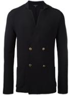 Roberto Collina Double-breasted Jacket, Men's, Size: 52, Blue, Cotton