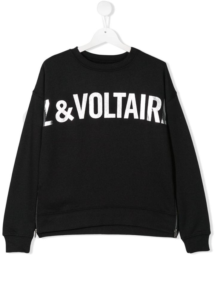 Zadig & Voltaire Kids Teen Foil Logo Sweatshirt - Blue