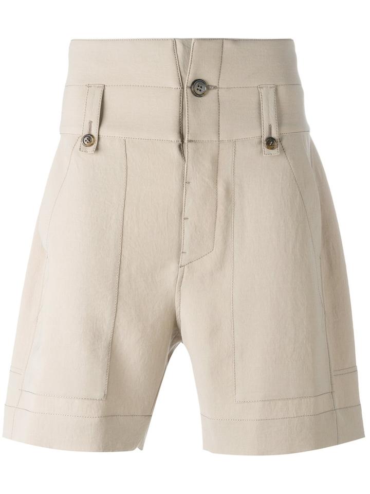 Ports 1961 Stitched Panel Shorts, Men's, Size: 46, Nude/neutrals, Polyester
