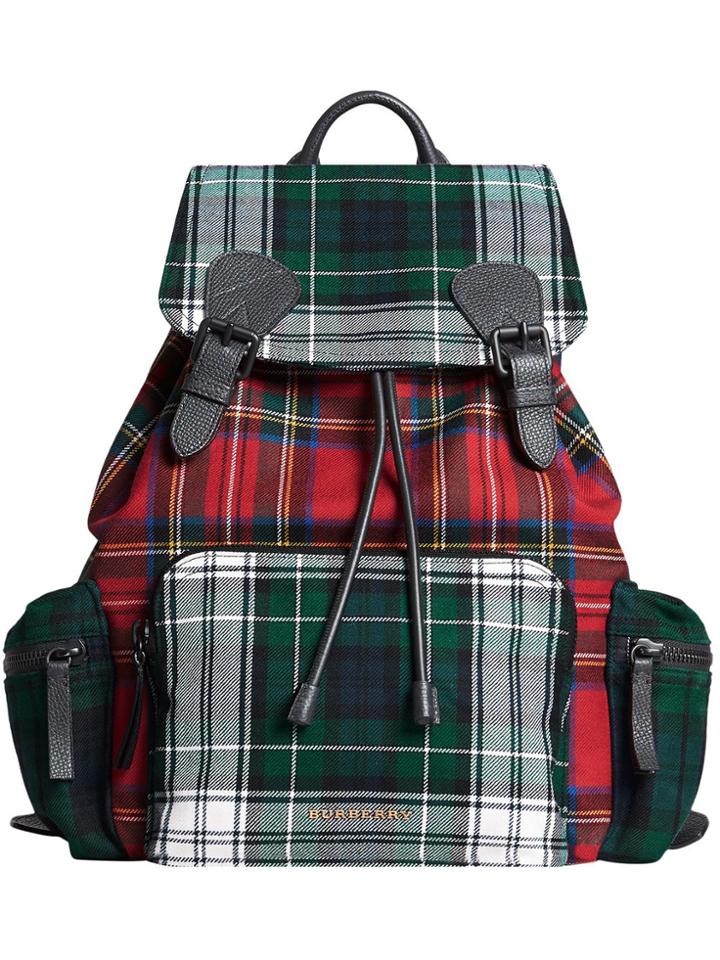 Burberry Large Patchwork Tartan Rucksack - Red