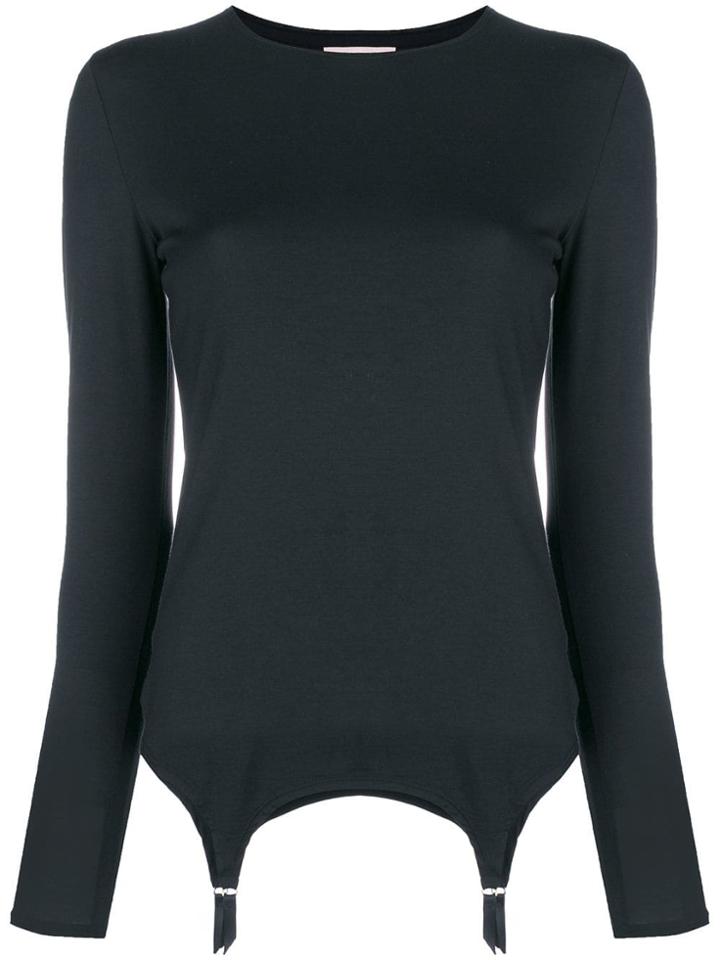 Murmur Suspender Blouse - Black