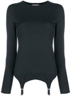 Murmur Suspender Blouse - Black