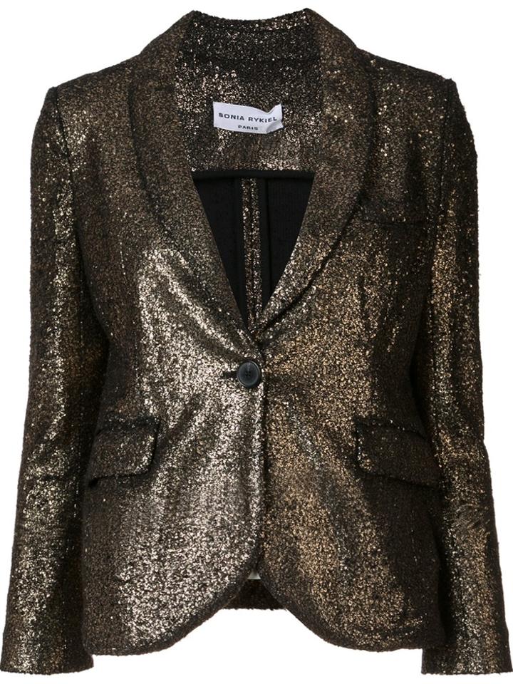 Sonia Rykiel Single Breasted Fitted Jacket - Metallic