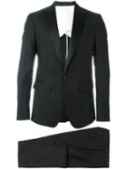 Dsquared2 Satin Lapel Two-piece Suit, Men's, Size: 50, Black, Silk/cotton/polyester/virgin Wool