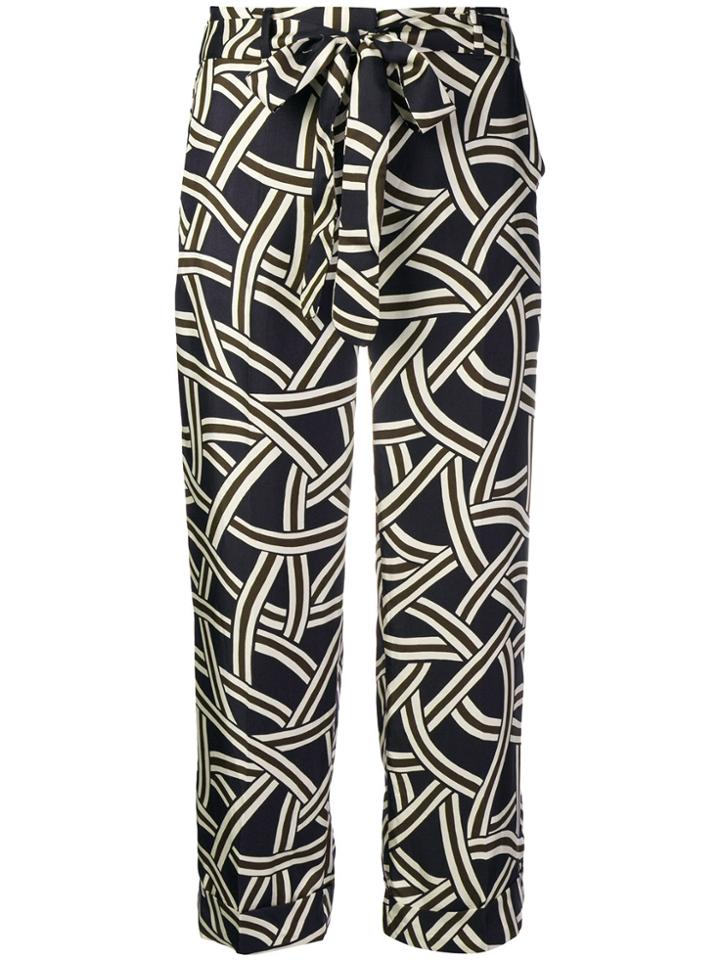 's Max Mara Graphic Cropped Trousers - Blue