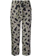 's Max Mara Graphic Cropped Trousers - Blue