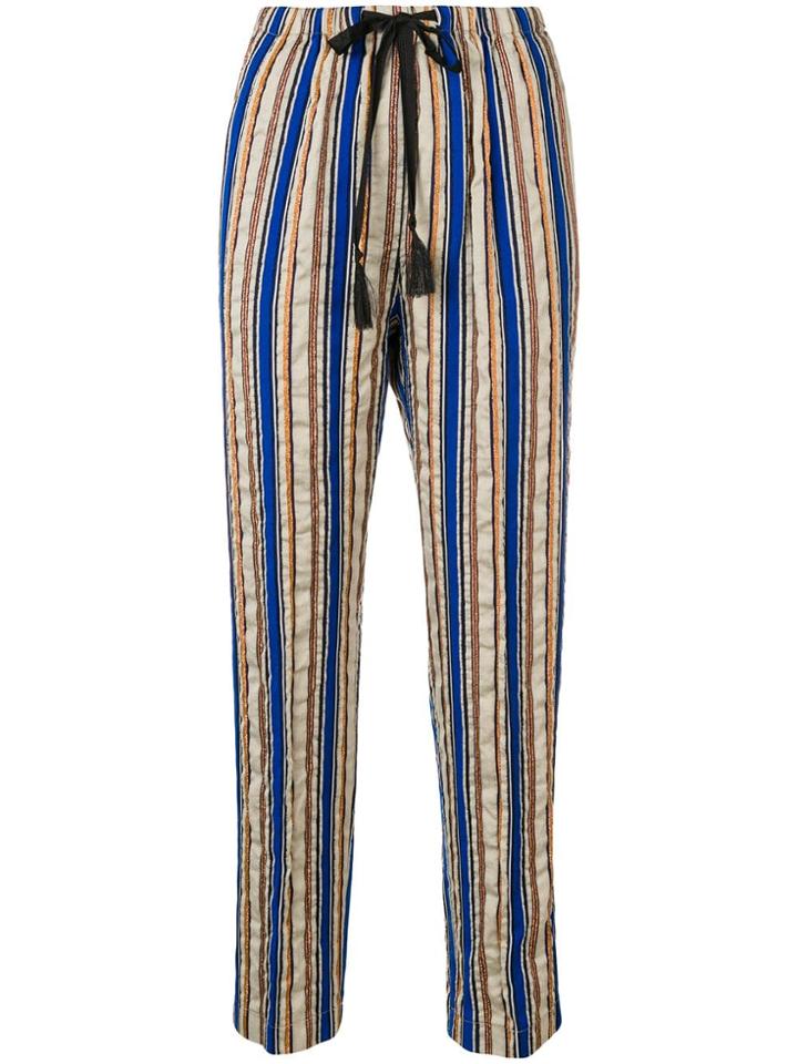 Forte Forte Striped Straight-leg Trousers - Blue