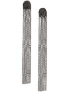 Fabiana Filippi Rhinestone String Earrings - Silver