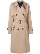 Miu Miu Double Breasted Trench Coat - Neutrals